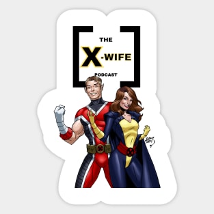 The X-Wife Podcast Art of Lucas Design Sticker